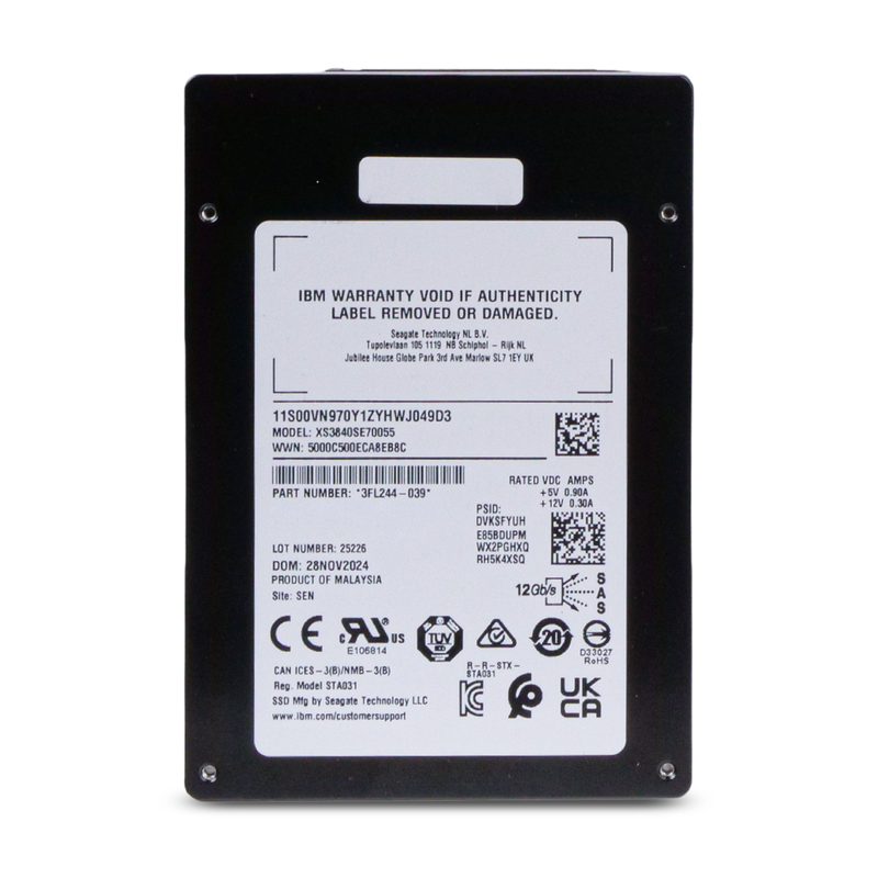 IBM/Seagate Nytro 3350 XS3840SE70055 3.84TB 1 DWPD SAS 12Gb/s 3D eTLC 2.5in SSD