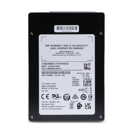 IBM/Seagate XS1920SE70055 1.92TB SAS 12Gb/s 2.5" Enterprise SSD, Front view