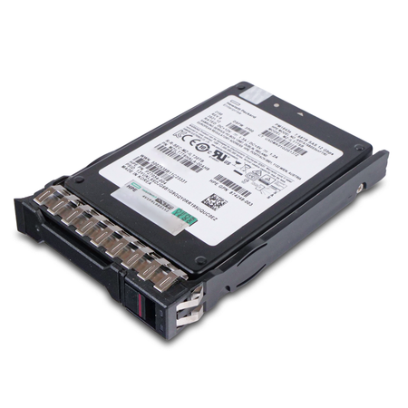 HPE PM1643a MZILT7T6HALA-00AH9 7.68TB SAS 12Gb/s 2.5" Enterprise SSD, Above sideview