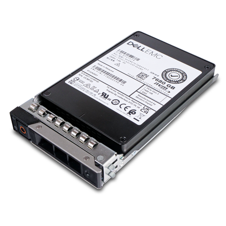 Dell EMC HUSMR7676BDP3Y1 7680GB NVMe PCIe Gen 3 2.5" Enterprise SSD, Above side tray view