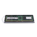 Samsung DDR4 RDIMM server memory module at an angle in clear protective clamshell tray showing front label with UKCA mark.