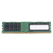 Rear view of a Samsung DDR4 RDIMM server memory module with memory chips, blank white label, and gold edge connector.