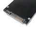 Close-up of a 2.5-inch SSD showing the SAS/SATA connector interface with gold pins and mounting screws.