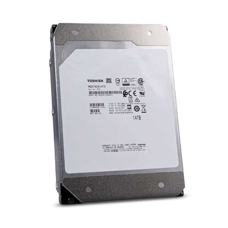 Toshiba MG Series MG07ACA14TE 14TB 7.2K RPM SATA 6Gb/s 512e 3.5in Refurbished HDD