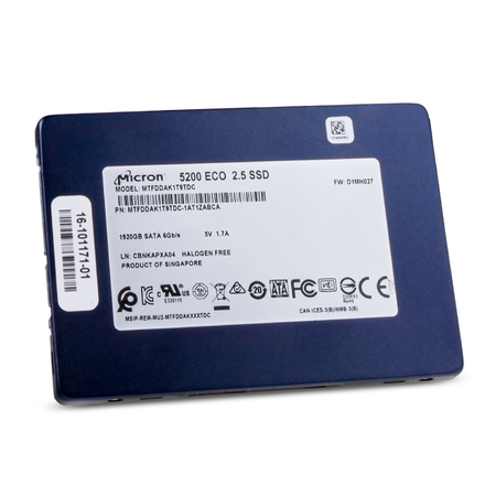 Micron 5200 ECO MTFDDAK1T9TDC 1.92TB 1 DWPD SATA 6Gb/s 3D TLC 2.5in Refurbished SSD