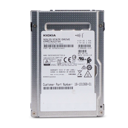 Kioxia KPM51RUG3T84 3.84TB SAS 12Gb/s 1 DWPD 3D TLC 2.5" Refurbished SSD