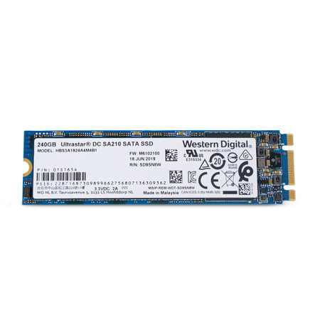 Western Digital Ultrastar DC SA210 HBS3A1924A4M4B1 0TS1654 240GB 0.1 DWPD SATA 6Gb/s 3D TLC M.2 2280 SSD