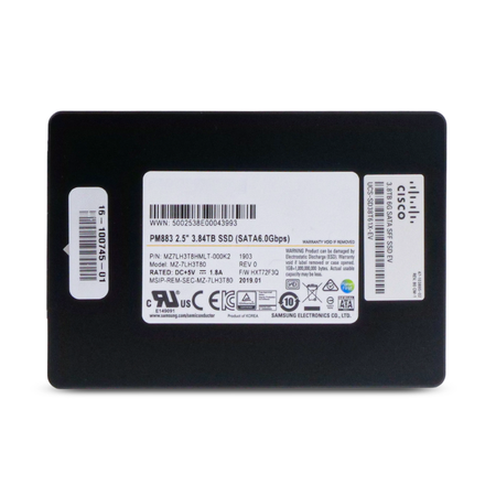 Samsung PM883 MZ7LH3T8HMLT 3.84TB SATA 6Gb/s 1.3 DWPD 2.5" Refurbished Enterprise SSD