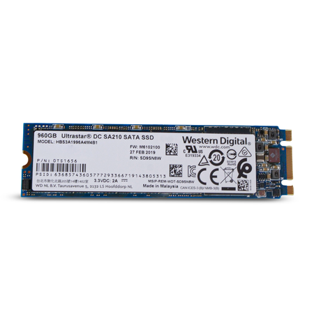 Western Digital Ultrastar DC SA210 HBS3A1996A4M4B1 0TS1656 960GB 0.1 DWPD SATA 6Gb/s 3D TLC M.2 2280 SSD