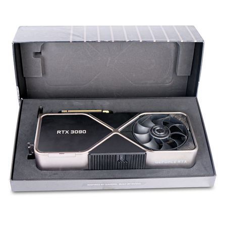 NVIDIA GeForce RTX 3090 Founders Edition PG136 24GB GDDR6X Gaming/Creator Graphics Card, Top view