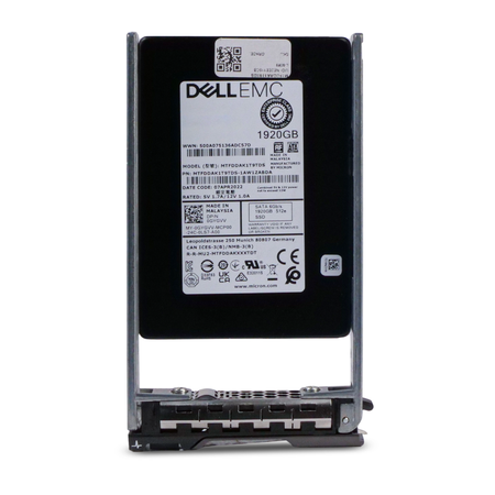 Dell G13 0GYGVV 1.92TB 1.5 DWPD SATA 6Gb/s 3D TLC 512e 2.5in SSD