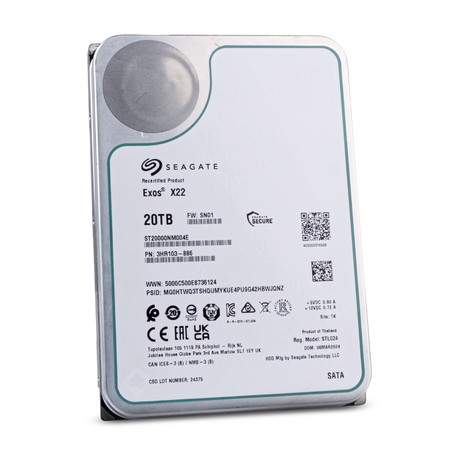 Seagate Exos X22 ST20000NM004E 20TB 7.2K RPM SATA 6Gb/s 512e 3.5in Refurbished HDD, 5 of 7