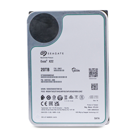 Seagate Exos X22 ST20000NM004E 20TB 7.2K RPM SATA 6Gb/s 512e 3.5in Refurbished HDD, 3 of 7