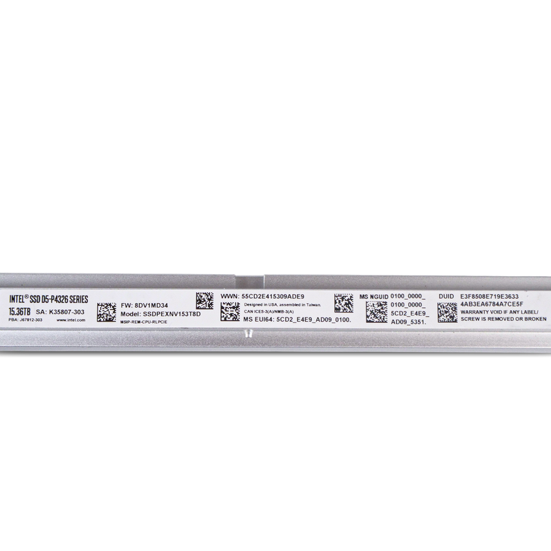 Intel D5-P4326 SSDPEXNV153T8D 15.36 TB 0.18 DWPD PCIe Gen 3.1 x4 4GB/s QLC NVMe 512e E1.L Refurbished SSD
