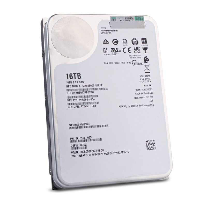 HP/Seagate Exos X16 ST16000NM010G 16TB 7.2K RPM SAS 12Gb/s 512e 256MB 3.5in HDD