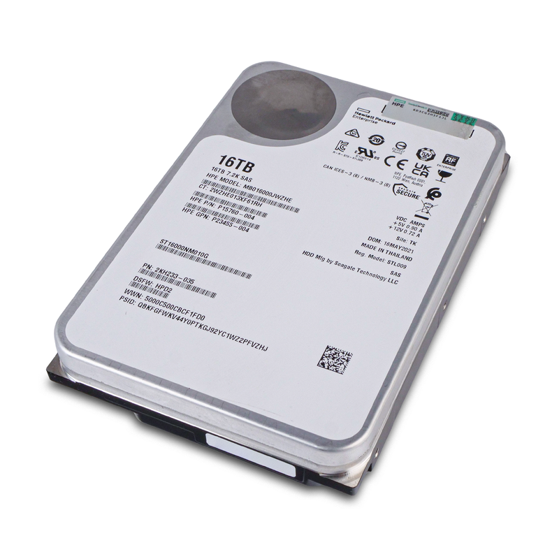 HP/Seagate Exos X16 ST16000NM010G 16TB 7.2K RPM SAS 12Gb/s 512e 256MB 3.5in HDD