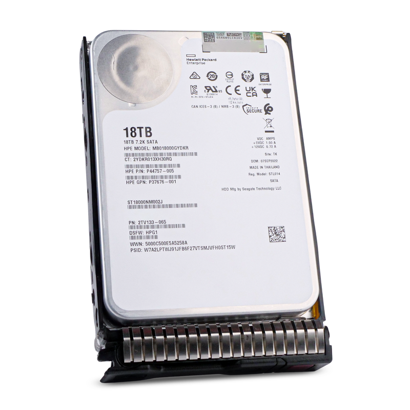 HP Generation 8 MB018000GYDKR P44757-005 18TB 7.2K RPM SATA 6Gb/s 512e 256MB 3.5in Refurbished HDD