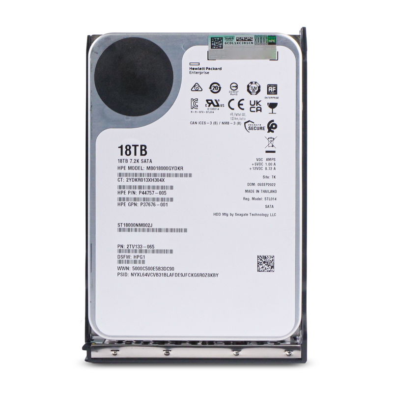 HP Generation 11 MB018000GYDKR P44757-005 18TB 7.2K RPM SATA 6Gb/s 512e 256MB 3.5in Refurbished HDD