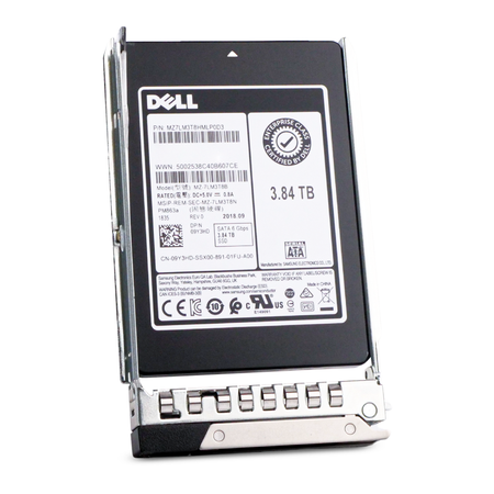 Dell G14 09Y3HD 3.84TB 1.3 DWPD SATA 6Gb/s 3D TLC 2.5in Refurbished SSD