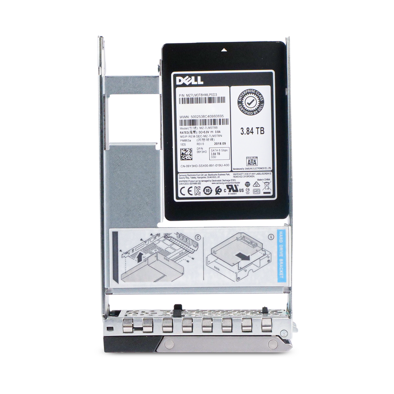 Dell G14 09Y3HD 3.84TB 1.3 DWPD SATA 6Gb/s 3D TLC Hybrid 3.5in Refurbished SSD