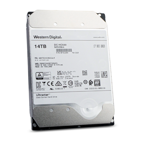 Western Digital Ultrastar DC HC530 14TB WUH721414ALE6L4 0F31284 7.2K RPM SATA 6Gb/s 512e 3.5" HDD