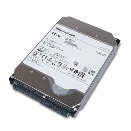 Western Digital Ultrastar DC HC530 14TB WUH721414ALE6L4 0F31284 7.2K RPM SATA 6Gb/s 512e 3.5" HDD