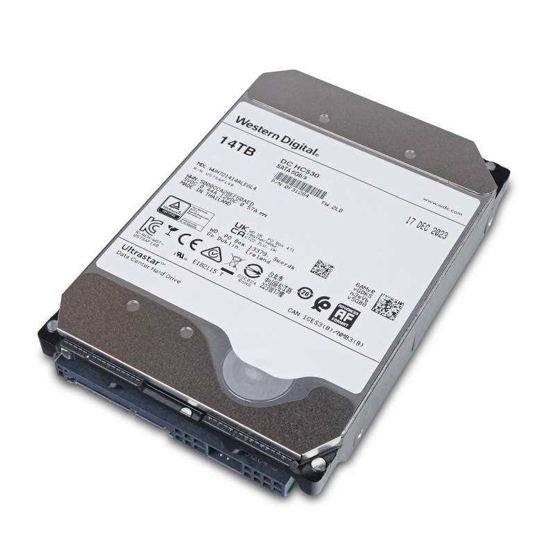 Western Digital Ultrastar DC HC530 14TB WUH721414ALE6L4 0F31284 7.2K RPM SATA 6Gb/s 512e 3.5" HDD