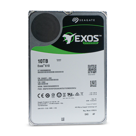 Seagate Exos X10 ST10000NM0096 10TB 7.2K RPM SAS 12Gb/s 512e 256MB 3.5" Refurbished HDD