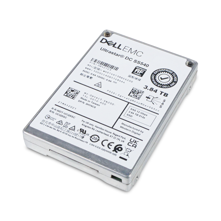 Dell/WD Ultrastar DC SS540 WUSTVA138BSS200 0B42723 3.84TB 1 DWPD SAS 12Gb/s 512e 2.5in Read Intensive Refurbished SSD