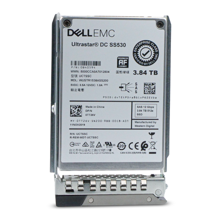 Dell G14 0TT26V 3.84TB 1 DWPD SAS 12Gb/s 3D TLC 2.5in Refurbished SSD