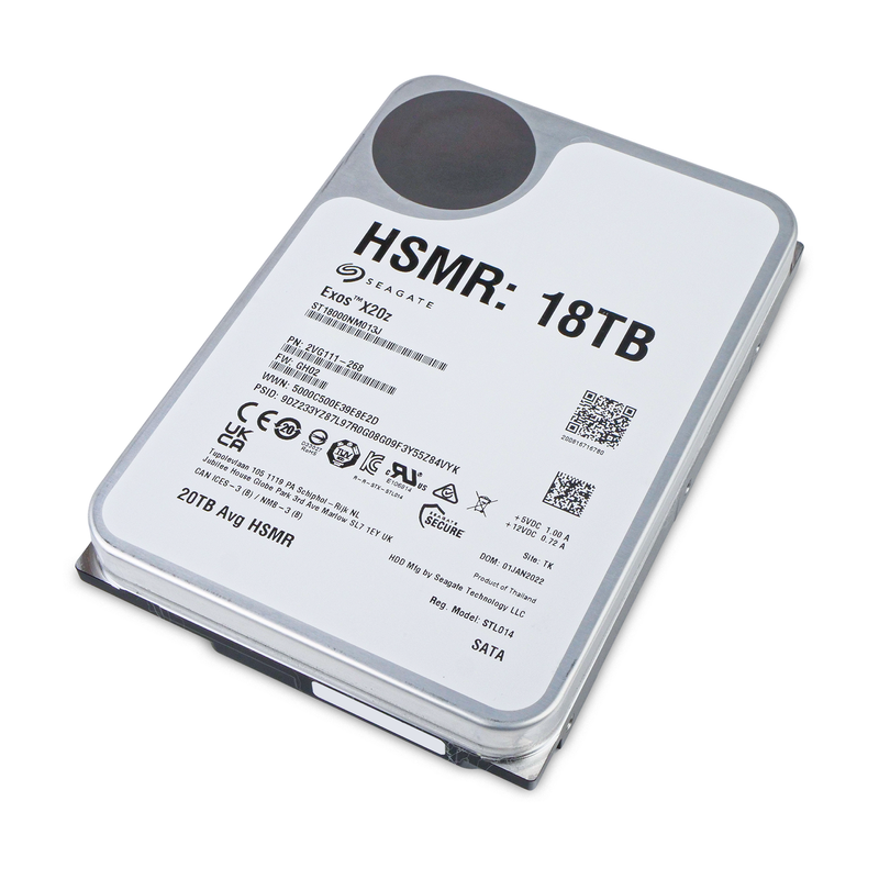 Seagate Exos X20z ST18000NM013J 18TB 7.2K RPM SATA 6Gb/s HSMR 512e 3.5in Refurbished HDD