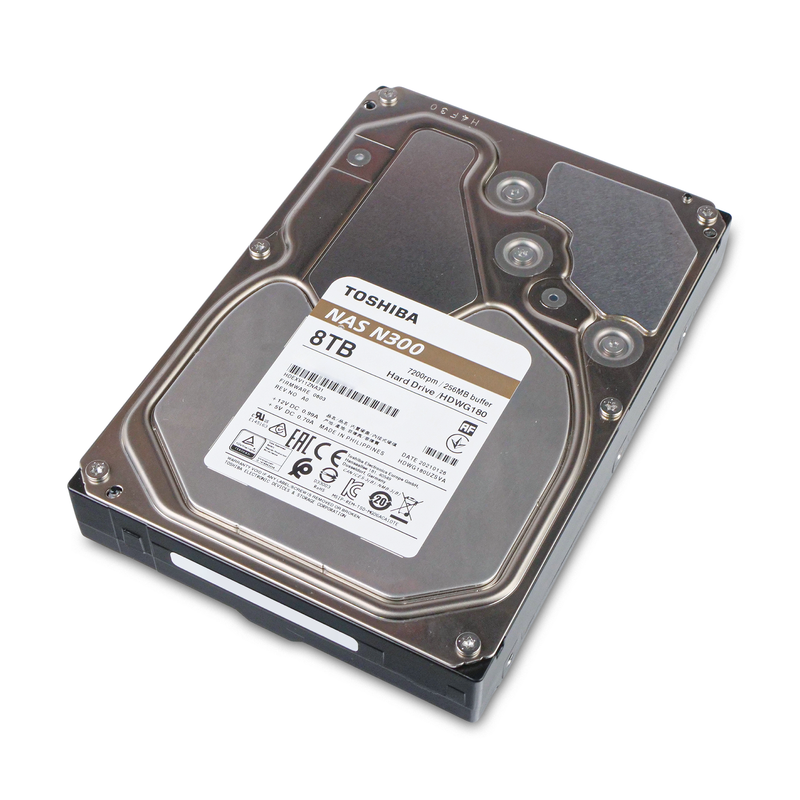 Toshiba N300 HDWG180 HDEXV11ZNA31 8TB 7.2K RPM SATA 6Gb/s 512e 256MB 3.5in Refurbished HDD