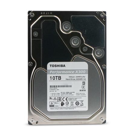 Toshiba X300 HDWR11A HDETV10ZPA31 10TB 7.2K RPM SATA 6Gb/s 512e 256MB 3.5in Refurbished HDD