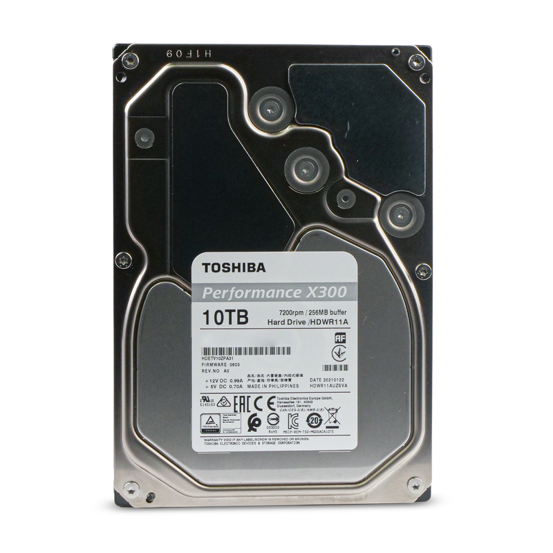 Toshiba X300 HDWR11A HDETV10ZPA31 10TB 7.2K RPM SATA 6Gb/s 512e 256MB 3.5in Refurbished HDD