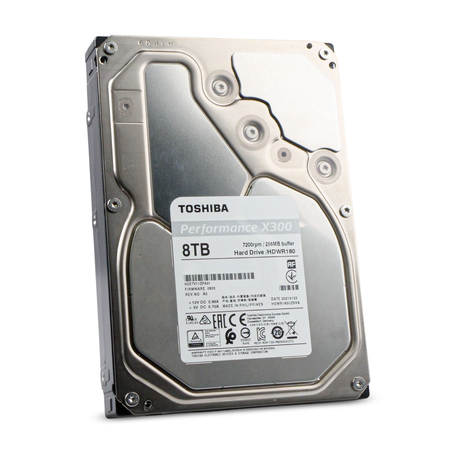 Toshiba X300 HDWR180 HDETV11ZPA31 8TB 7.2K RPM SATA 6Gb/s 512e 256MB 3.5in Refurbished HDD