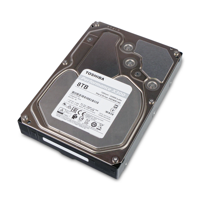 Toshiba X300 HDWR180 HDETV11ZPA31 8TB 7.2K RPM SATA 6Gb/s 512e 256MB 3.5in Refurbished HDD