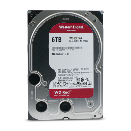Western Digital Red NX HA500 WD60EFAX 68JH4N1 6TB 5.4K RPM SATA 6Gb/s 512e 256MB 3.5in Refurbished HDD
