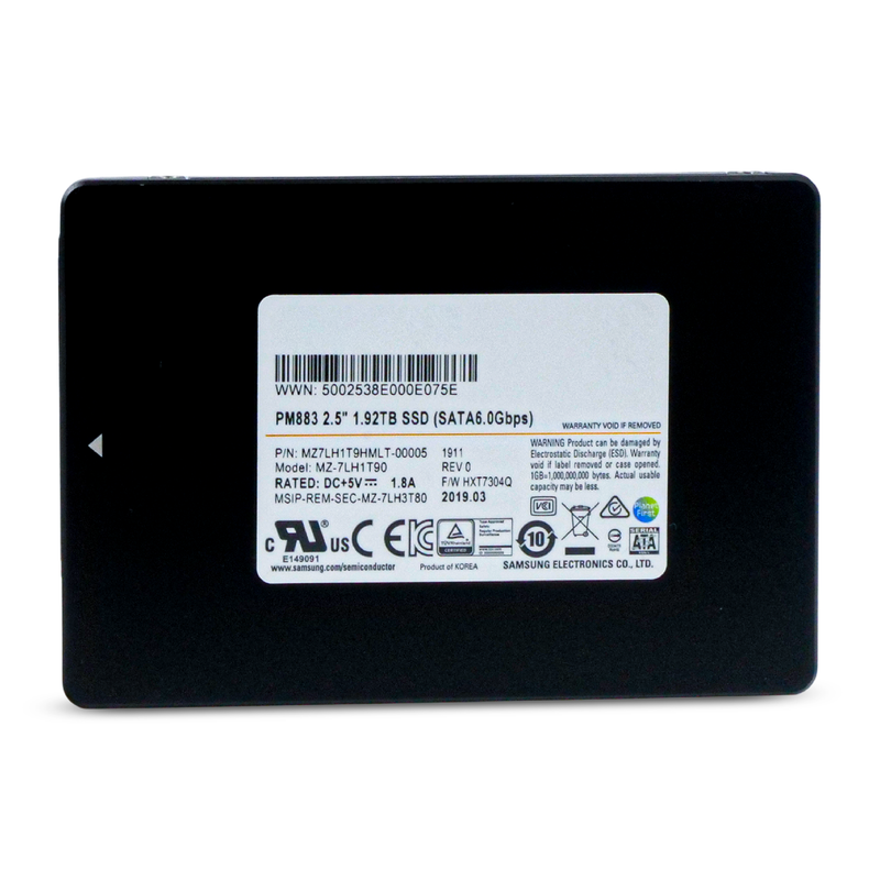 Samsung PM883 MZ7LH1T9HMLT 1.92TB 1.3 DWPD SATA 6Gb/s 3D TLC 2.5in SSD