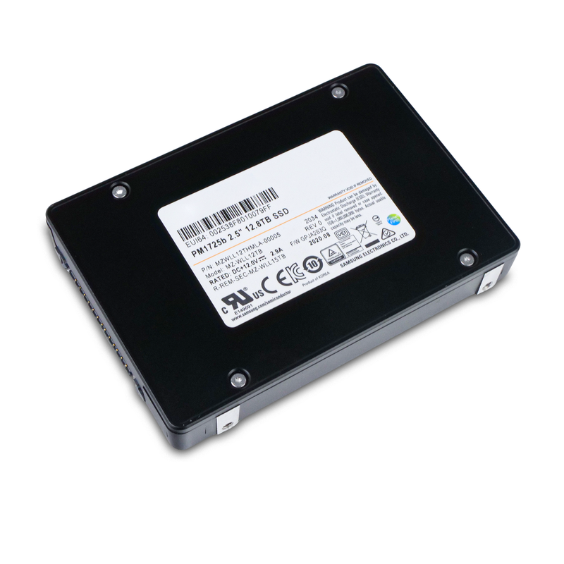 Samsung PM1725b MZWLL12THMLA 12.8TB 3 DWPD PCIe Gen 3.0 x4 4GB/s 3D TLC U.2 NVMe 2.5in Refurbished SSD