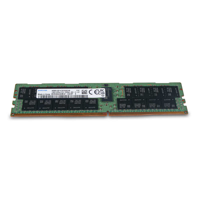 Samsung M393AAG40M32-CAEBY 128GB DDR4 3200MHz 2S2Rx4 RDIMM ECC Server RAM (PC4-3200AA) Refurbished