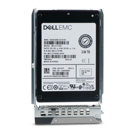 Dell G14 05Y4TP 3.84TB 1 DWPD SAS 12Gb/s 3D TLC 2.5in Refurbished SSD
