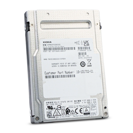 Kioxia PM6-V KPM6XVUG800G 800GB 3 DWPD SAS-4 24Gb/s 3D TLC 2.5in SSD