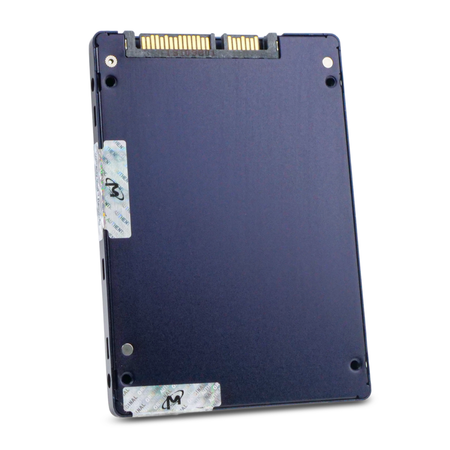 HP/Micron 5100 MAX MTFDDAK1T9TCC 1.92TB SATA 6Gb/s 2.5" SSD, Back Angled View