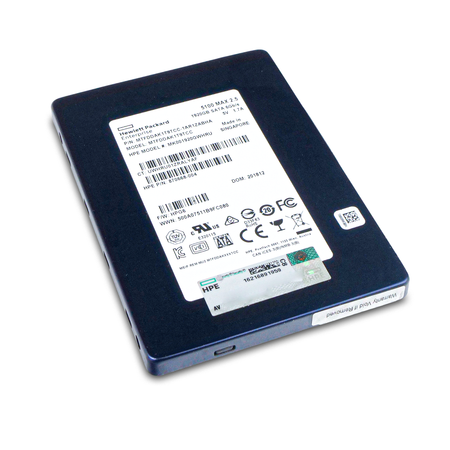 HP/Micron 5100 MAX MTFDDAK1T9TCC 1.92TB SATA 6Gb/s 2.5" SSD, Top Angled View