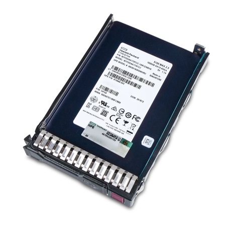 HP MK001920GWHRU 870668-004 1.92TB SATA 6Gb/s 2.5" SSD, Top Angled View