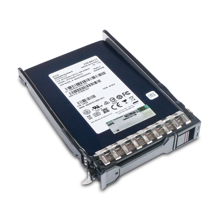 HP MK001920GWHRU 870668-004  1.92TB SATA 6Gb/s 2.5" SSD, Top Angled View