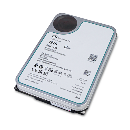 Seagate Exos X20 ST18000NM003D 18TB 7.2K RPM SATA 6Gb/s 512e 256MB 3.5in Refurbished HDD
