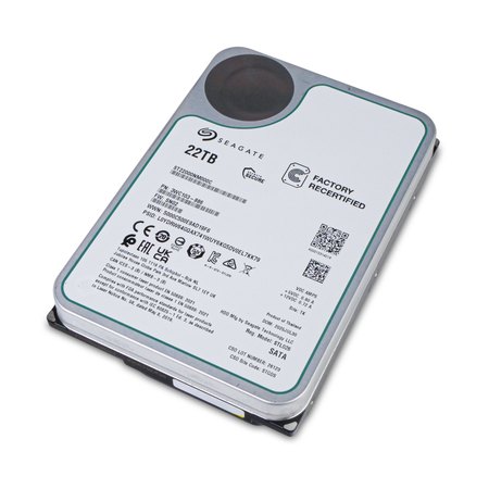 Seagate Exos ST22000NM000C 22TB 7.2K RPM SATA 6Gb/s 512e 3.5in Refurbished HDD