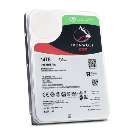 Seagate IronWolf Pro ST14000NE0008 14TB 7.2K RPM SATA 6Gb/s 512e 3.5in Refurbished HDD