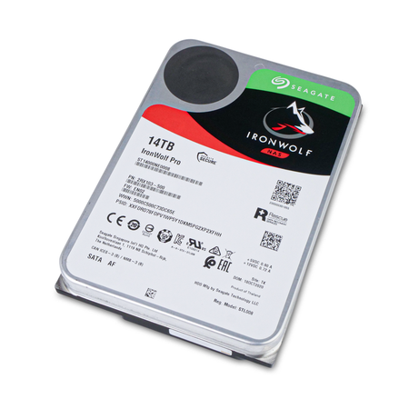 Seagate IronWolf Pro ST14000NE0008 14TB 7.2K RPM SATA 6Gb/s 512e 3.5in Refurbished HDD